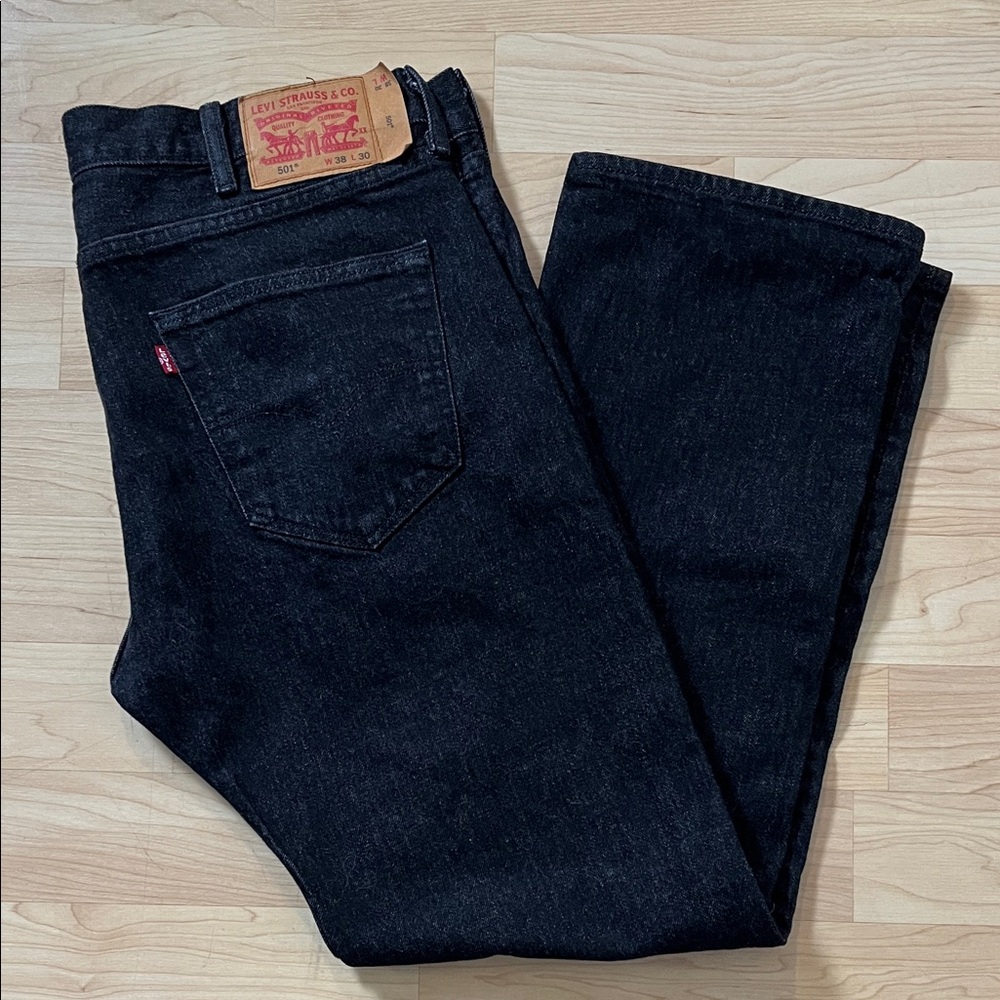 Levi's 501 Original Fit Denim Jeans Men's 38 x 30 Black Button Fly